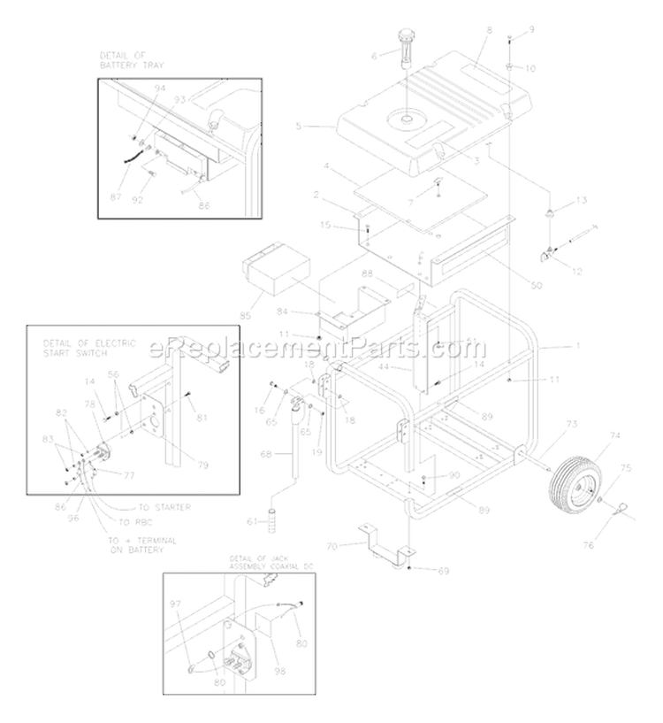Page C Diagram and Parts List for 1657-0  Briggs and Stratton Generator